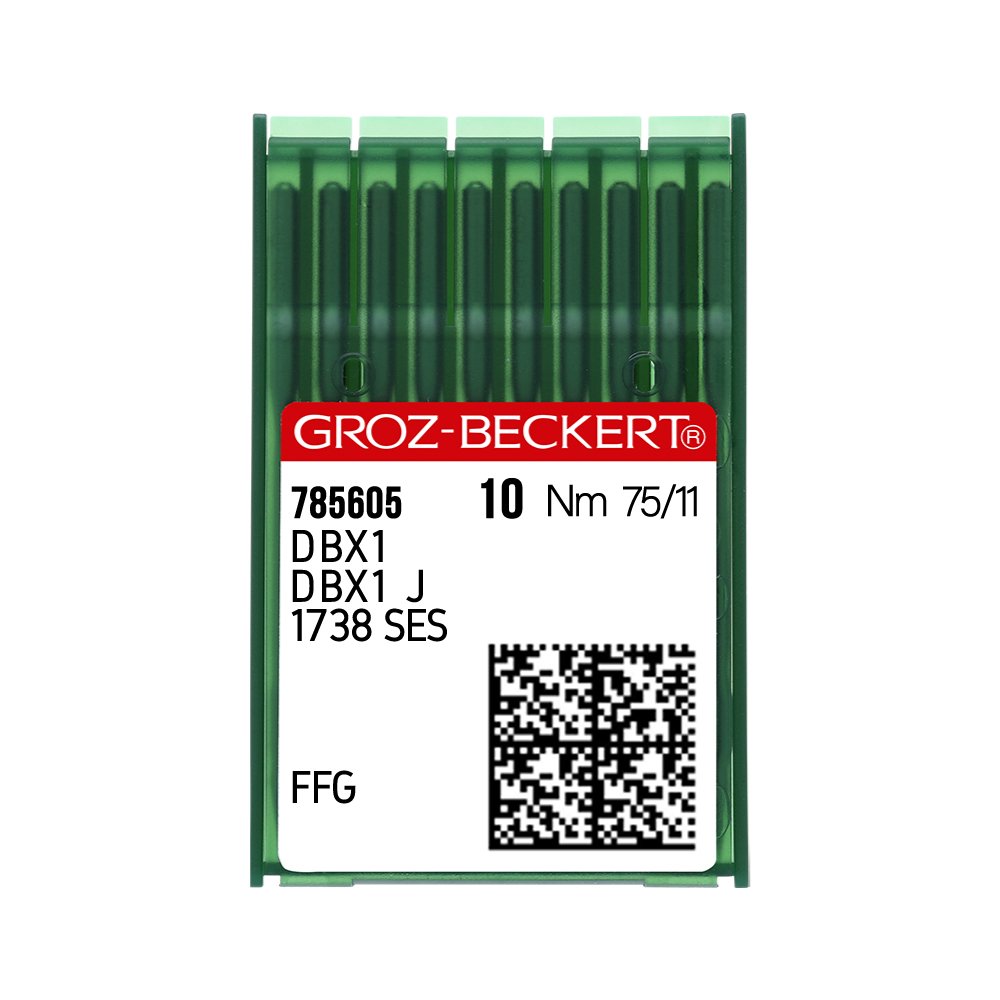 Agulha DBx1 Ponta FFG Crômio Para Máquina Reta Groz Beckert - 10