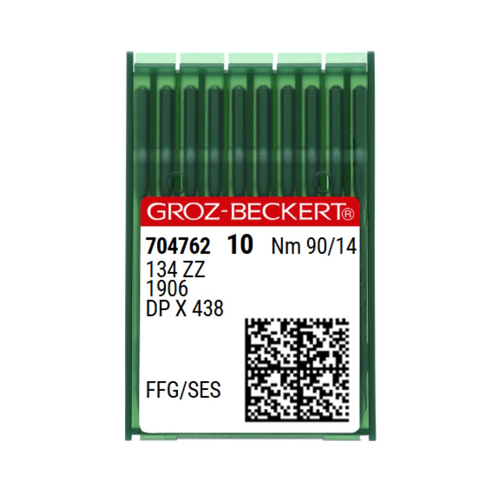 さく① Agulha DBx1 Ponta FFG Crômio Para Máquina Reta Groz Beckert - 10